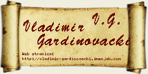 Vladimir Gardinovački vizit kartica